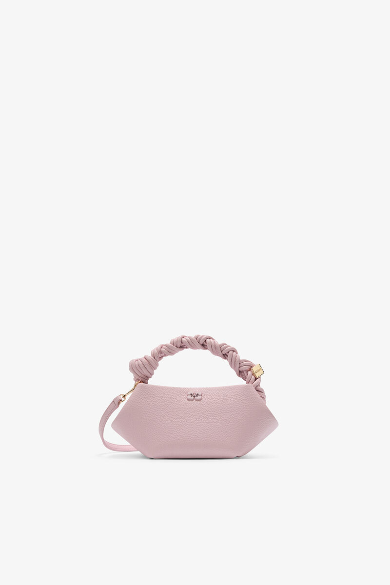 Ganni Chalk Pink Grained Mini Bou Bag