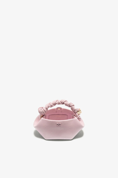 Ganni Chalk Pink Grained Mini Bou Bag