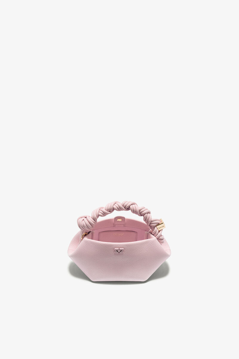 Ganni Chalk Pink Grained Mini Bou Bag