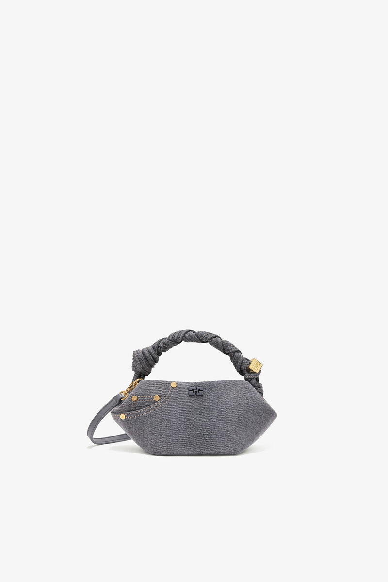 Ganni Lava Smoke Washed Grey Mini Bou Bag