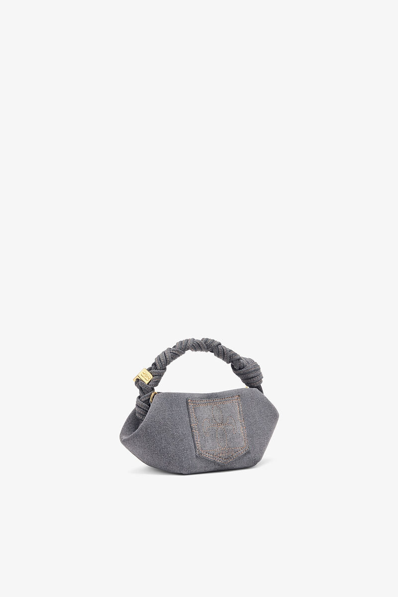 Ganni Lava Smoke Washed Grey Mini Bou Bag
