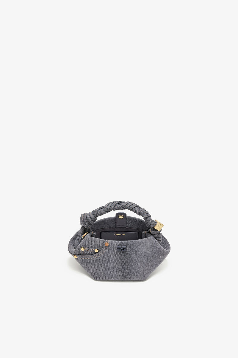 Ganni Lava Smoke Washed Grey Mini Bou Bag