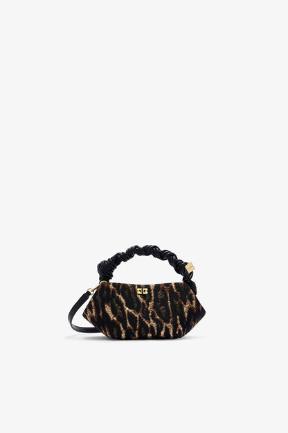 Ganni Antique Bronze Metallic Cloque Mini Bou Bag