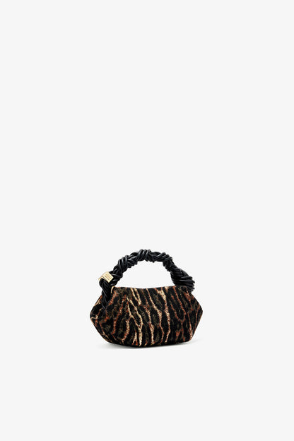 Ganni Antique Bronze Metallic Cloque Mini Bou Bag