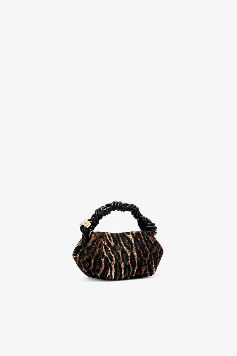 Ganni Antique Bronze Metallic Cloque Mini Bou Bag