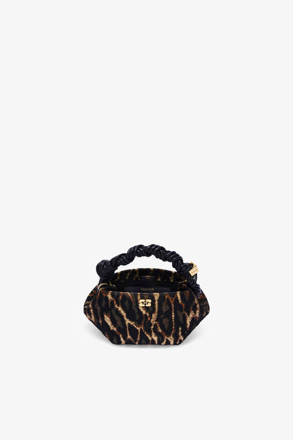 Ganni Antique Bronze Metallic Cloque Mini Bou Bag