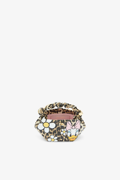 Ganni Almond Milk Daisy Duck Leopard Mini Bou Bag