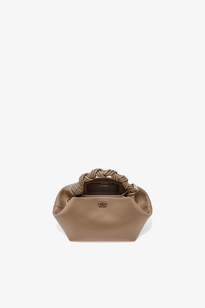 Ganni Coca Mocha Small Bou Bag In Brown