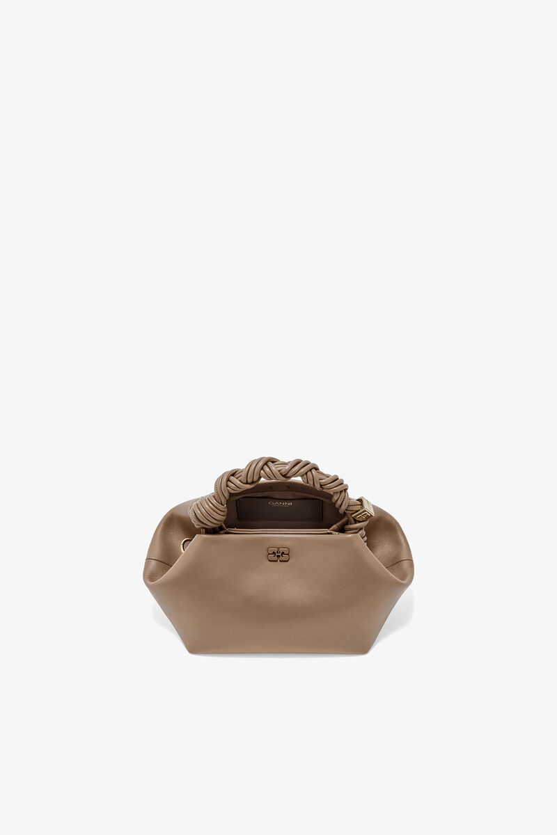 Ganni Coca Mocha Small Bou Bag In Brown