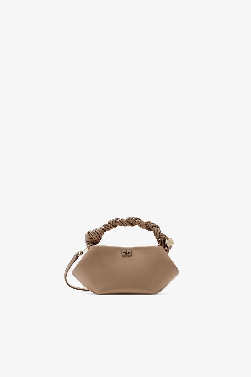 Ganni Coca Mocha Mini Bou Bag In Brown