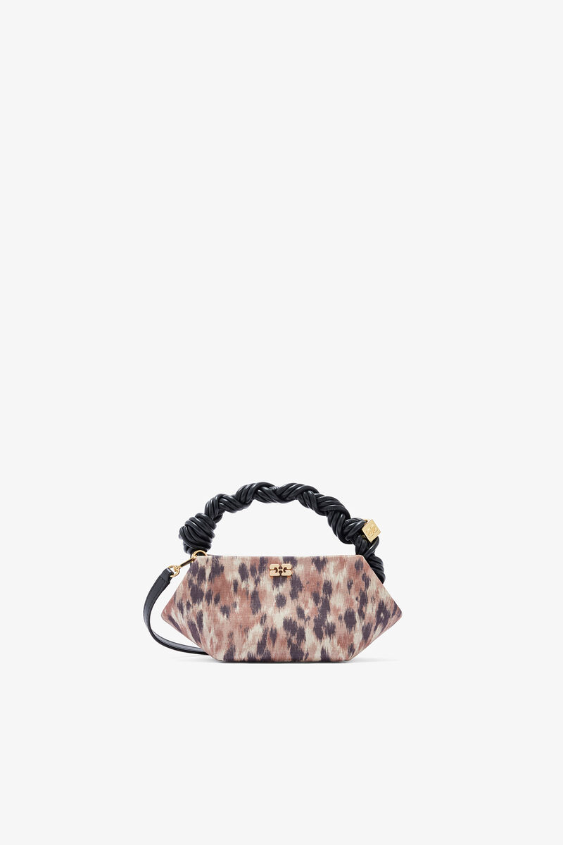 Ganni Burro Mini Bou Bag In Printed Taffeta