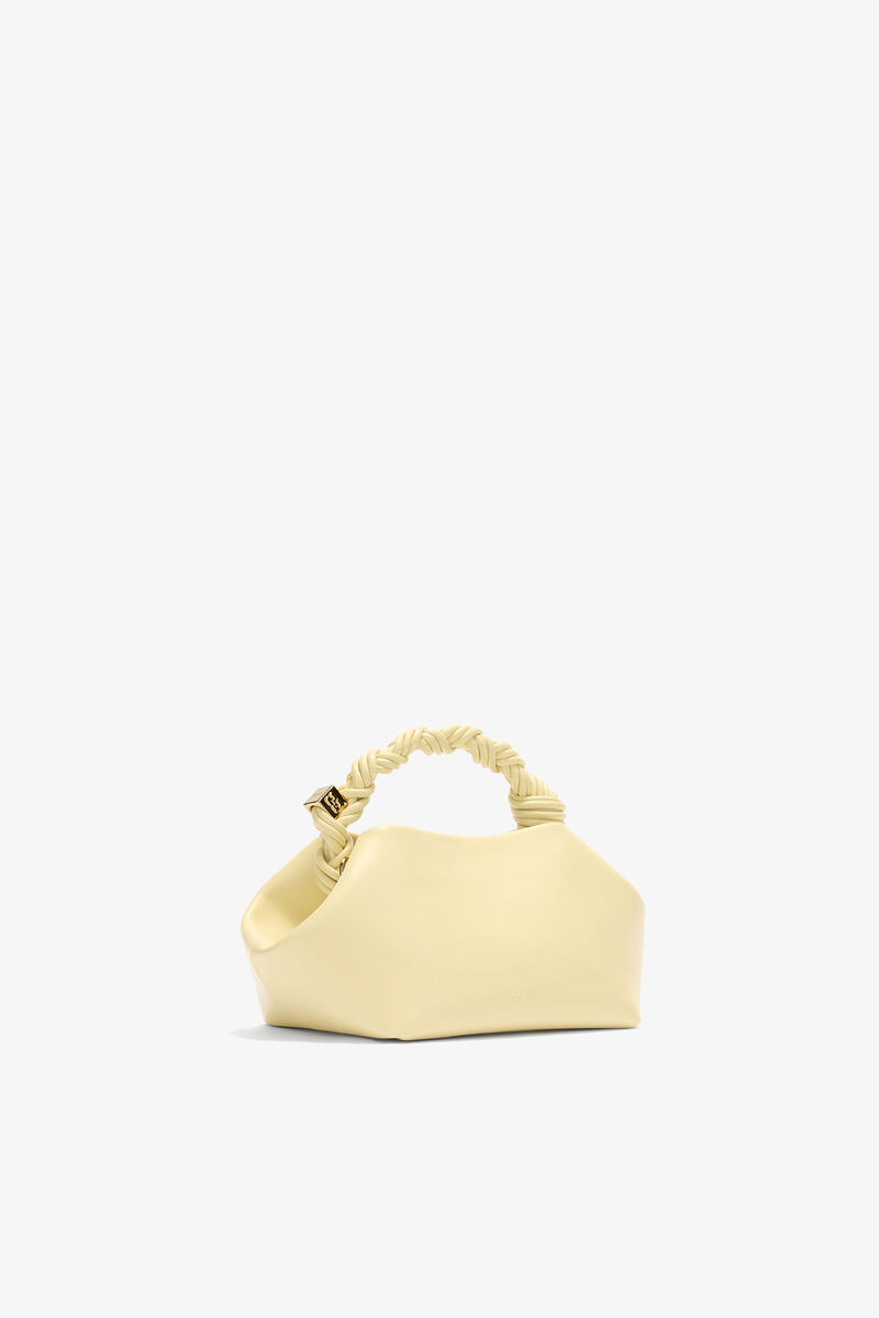 Ganni Yellow Cream Small Bou Bag In Yellow