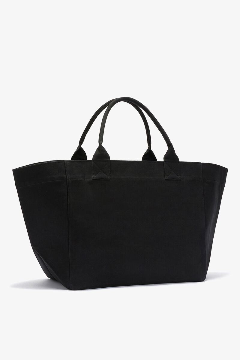 Ganni Phantom Black Xxl Cherry Tote