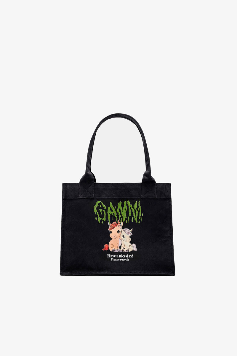 Ganni Phantom Pony Printed Large Tote