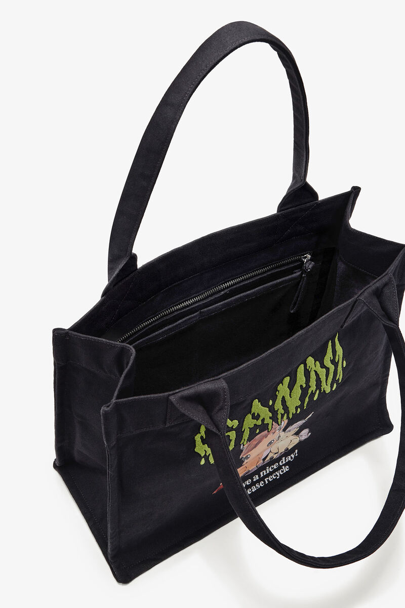 Ganni Phantom Pony Printed Large Tote
