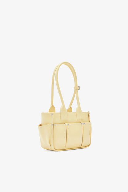 Ganni Yellow Cream Small Posy Bag In Yellow