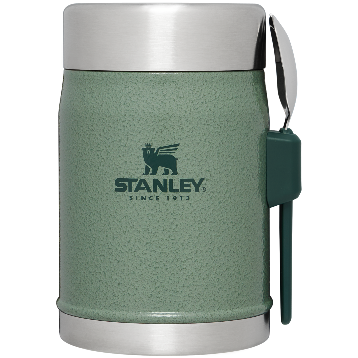 Stanley Classic Legendary Food Jar + Spork | 14 OZ | Stanley Create Hammertone Green Hammertone Green