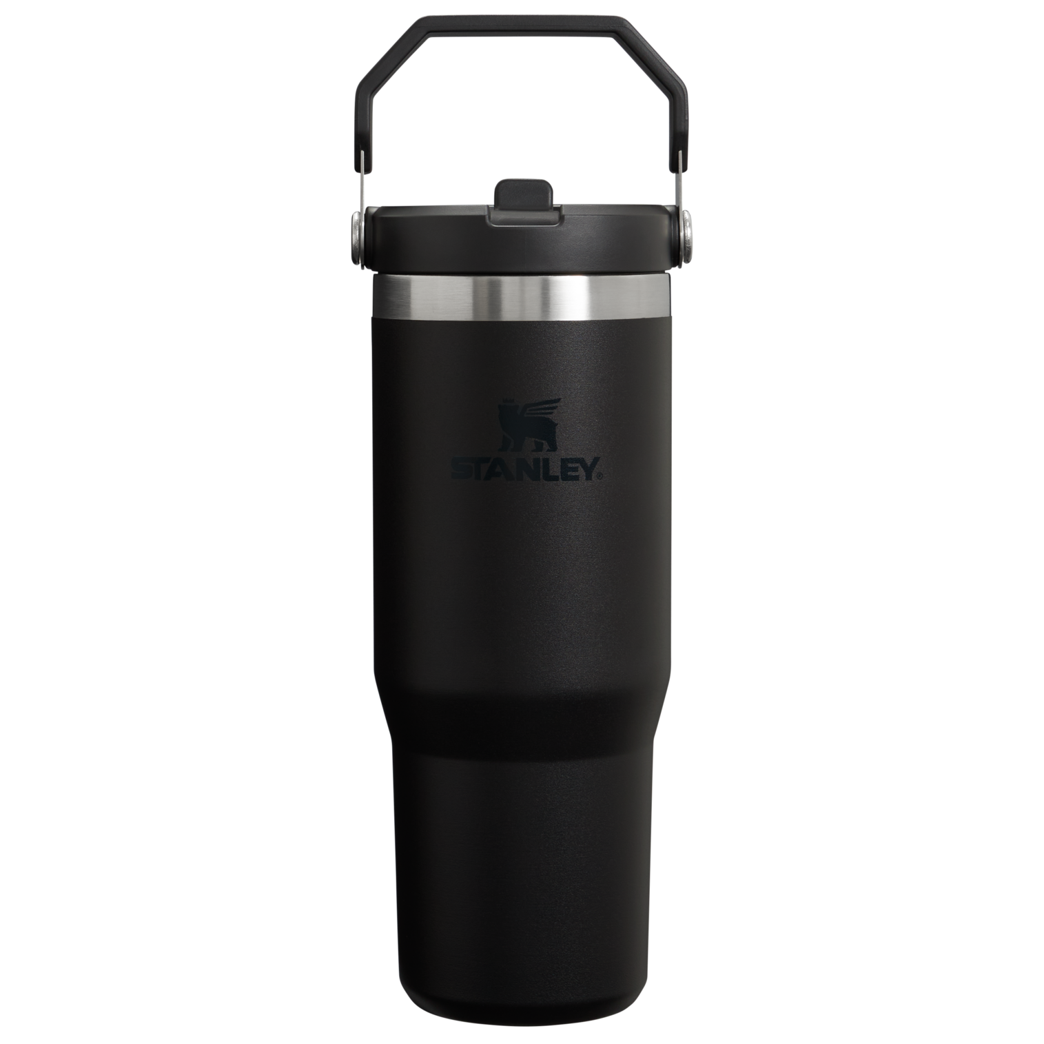 The IceFlow Flip Straw Tumbler | 30 OZ Black 2.0 Black 2.0