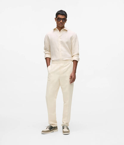 Karl Lagerfeld Linen Suit Pants Natural