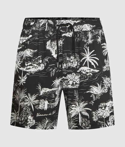 Karl Lagerfeld All-Over-Print Shorts Black