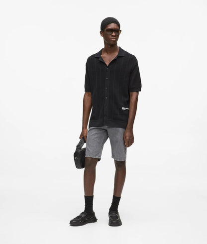 Karl Lagerfeld Slim Denim Shorts Washed Grey Denim