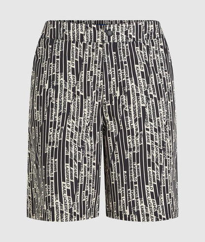 Karl Lagerfeld All-Over-Print Shorts Linear Logo All Over Print
