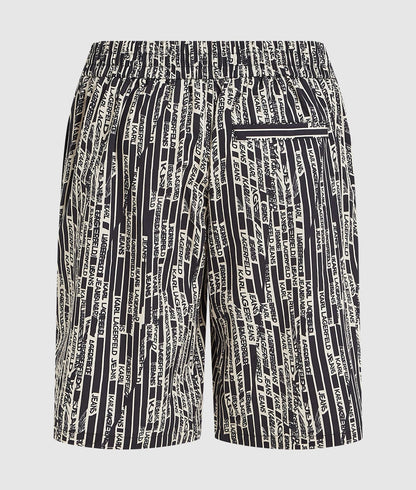 Karl Lagerfeld All-Over-Print Shorts Linear Logo All Over Print