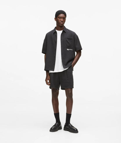 Karl Lagerfeld Crinkled Shorts Black