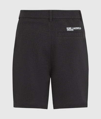 Karl Lagerfeld Crinkled Shorts Black