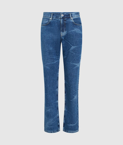 Karl Lagerfeld Marbled Straight Jeans Marble Blue