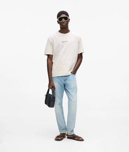 Karl Lagerfeld Vintage Wash Tapered Jeans Vintage Light Blue