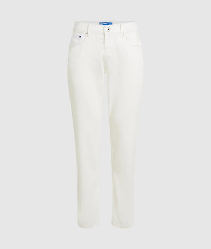 Karl Lagerfeld White Tapered Jeans White Denim