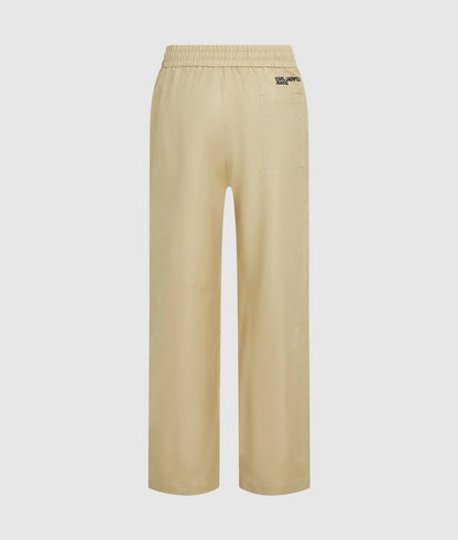 Karl Lagerfeld Linen Blend Pants Pale Khaki
