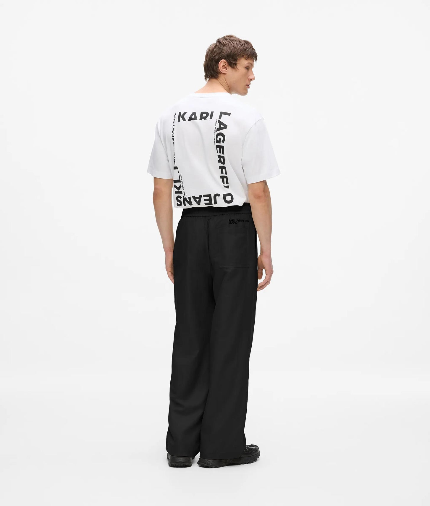 Karl Lagerfeld Linen Blend Pants Black