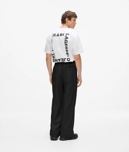Karl Lagerfeld Linen Blend Pants Black