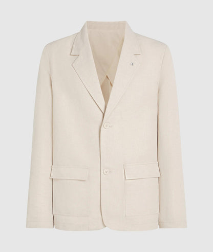 Karl Lagerfeld Linen Blazer Natural
