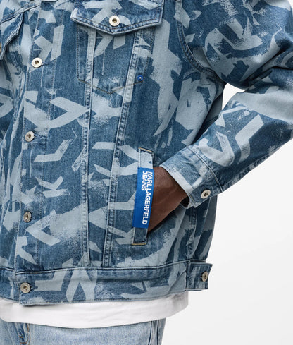 Karl Lagerfeld Bleached Relaxed Jeans White/Blue