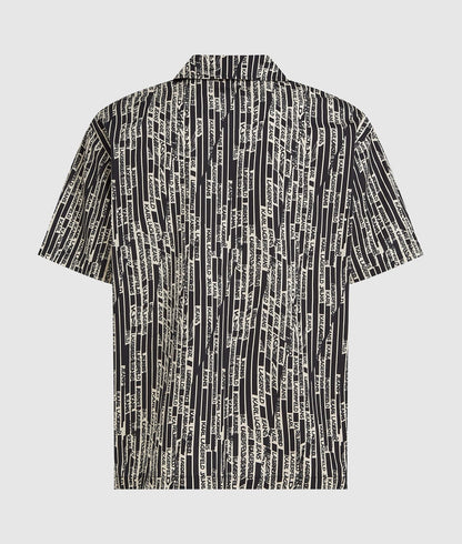 Karl Lagerfeld Short-Sleeved Logo Print Shirt Linear Logo All Over Print