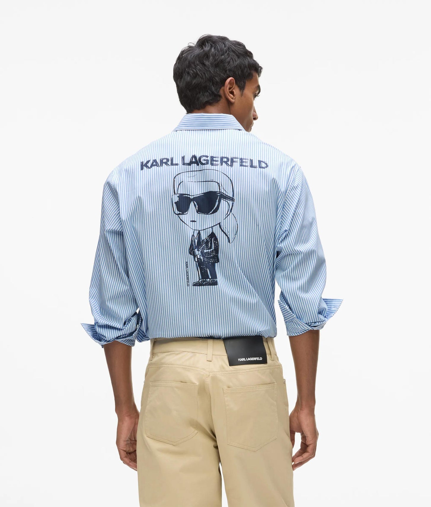 Karl Lagerfeld Ikon Striped Shirt Light Blue