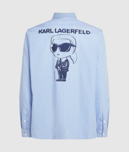 Karl Lagerfeld Ikon Striped Shirt Light Blue