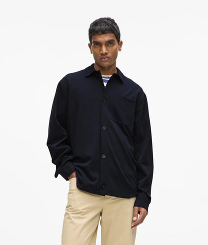 Karl Lagerfeld Ikon Jersey Overshirt Medieval Blue