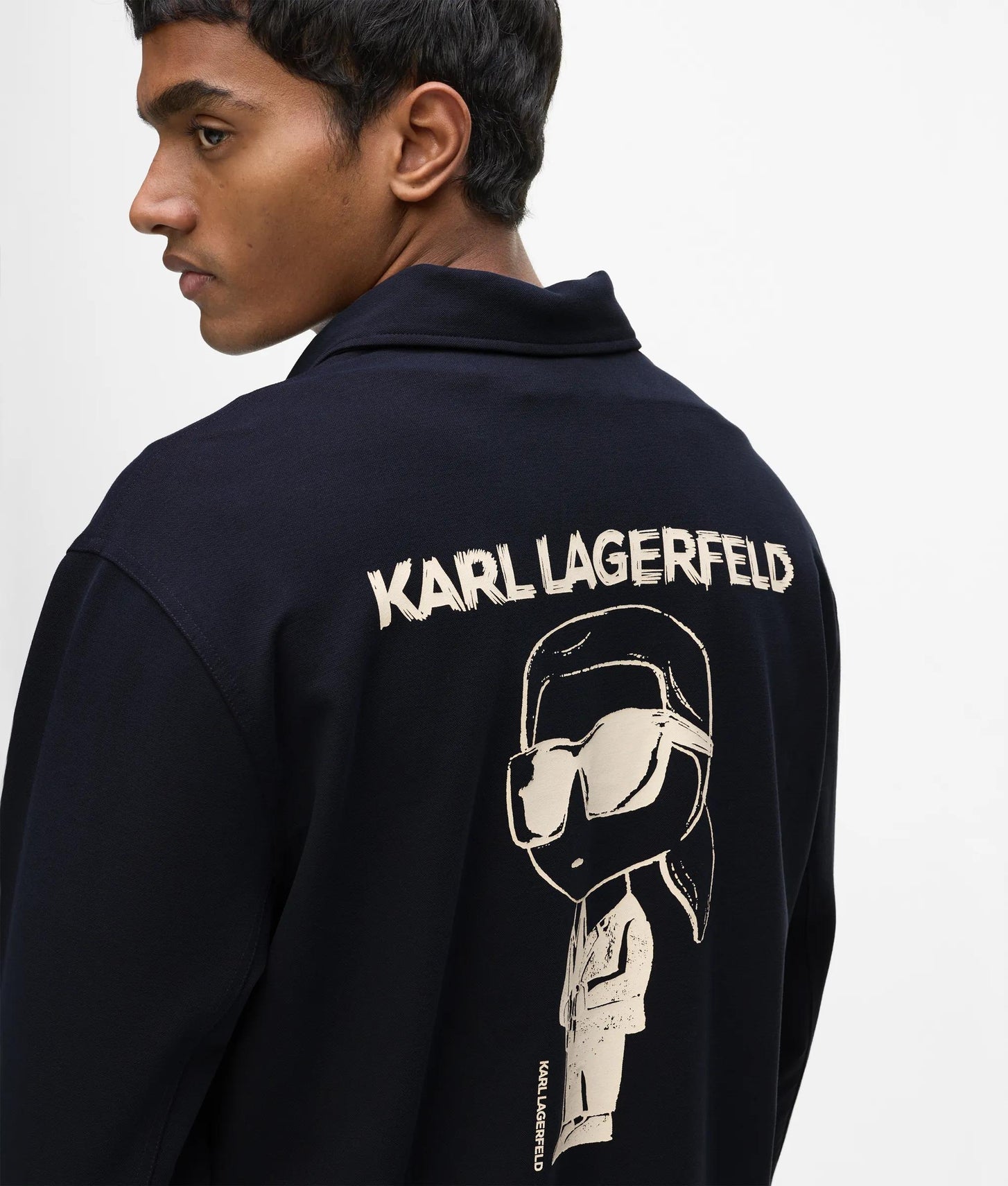 Karl Lagerfeld Ikon Jersey Overshirt Medieval Blue