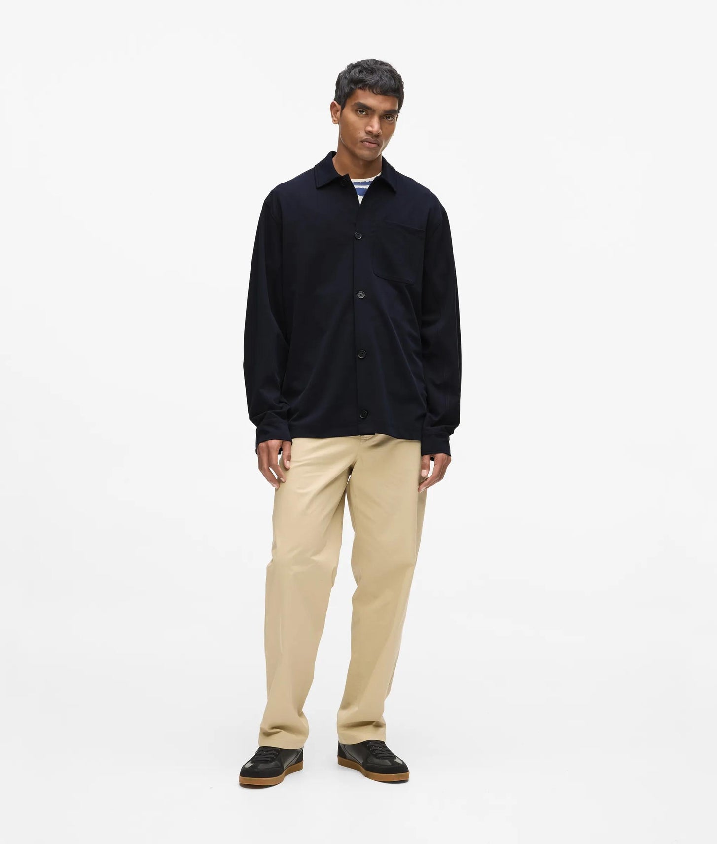 Karl Lagerfeld Ikon Jersey Overshirt Medieval Blue