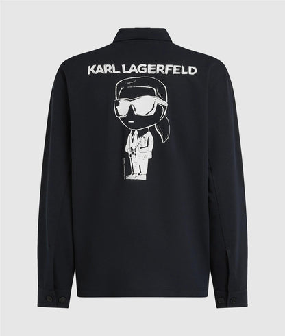Karl Lagerfeld Ikon Jersey Overshirt Medieval Blue