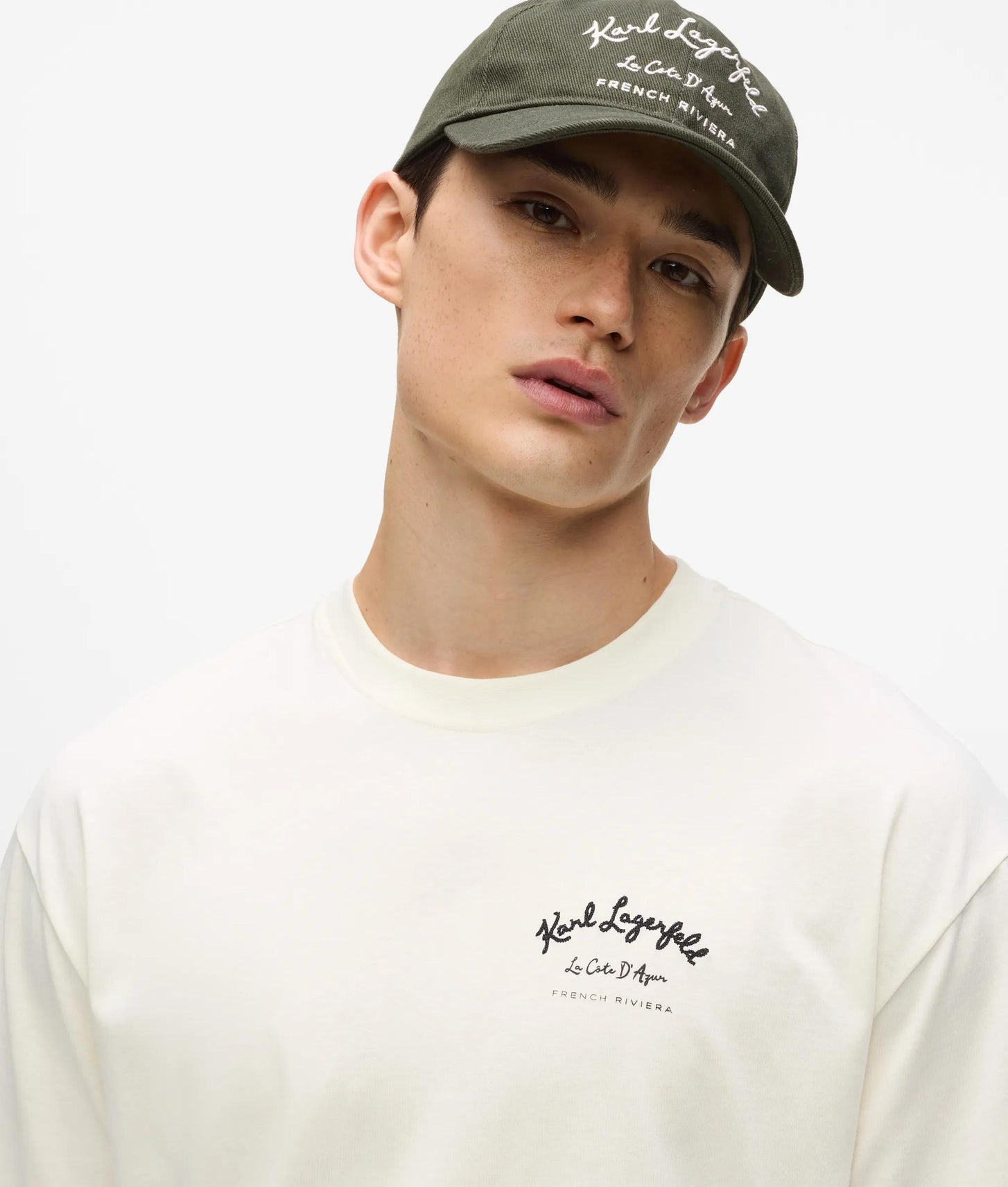 Karl Lagerfeld Côte D'Azur T-Shirt Cannoli Cream