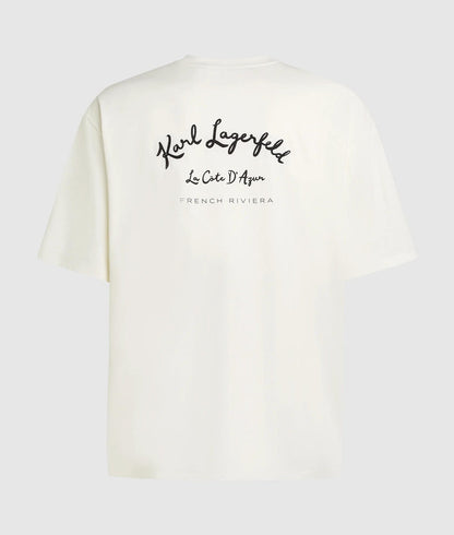 Karl Lagerfeld Côte D'Azur T-Shirt Cannoli Cream