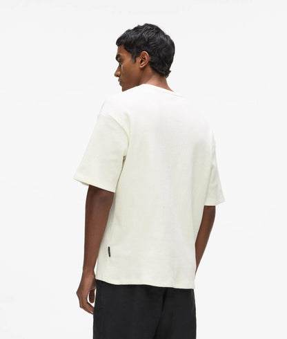 Karl Lagerfeld Textured Monogram T-Shirt Cannoli Cream