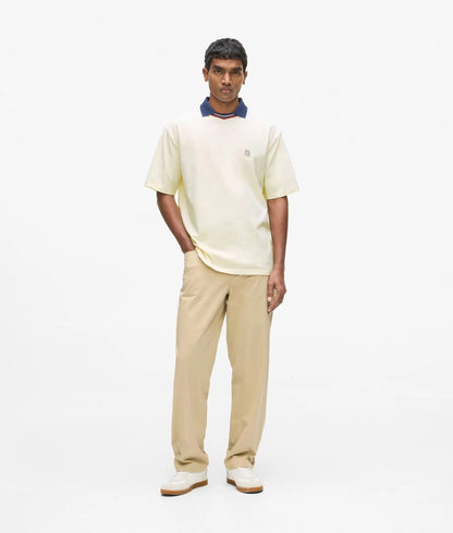 Karl Lagerfeld Ikon Collared T-Shirt Cannoli Cream