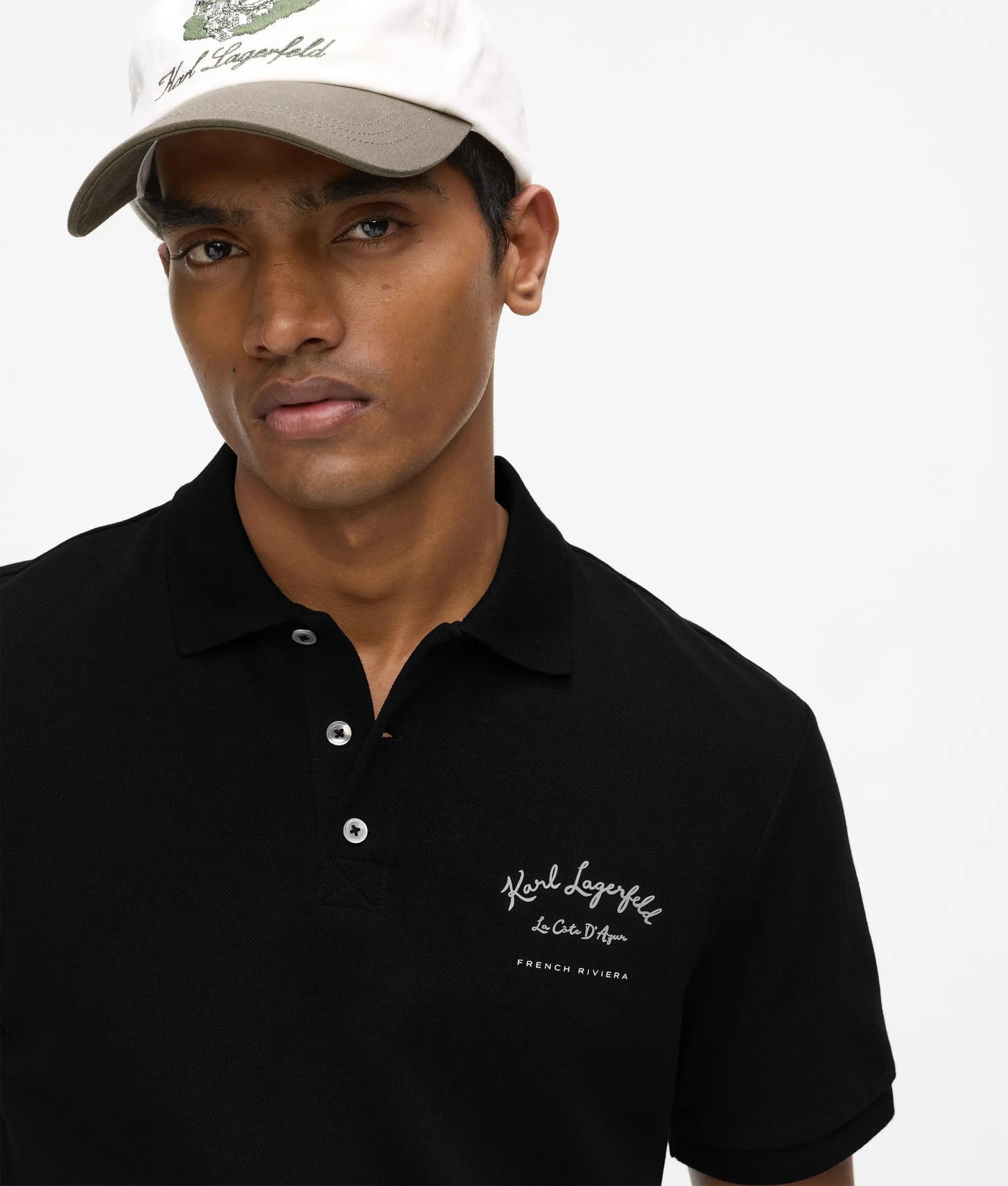 Karl Lagerfeld Côte D'Azur Polo Shirt Black
