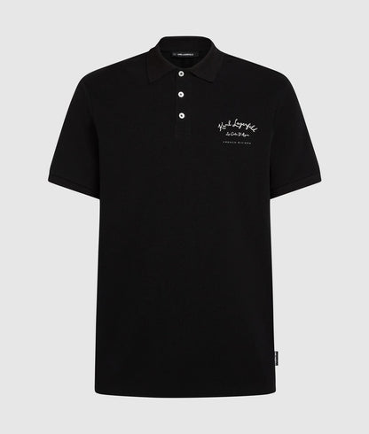 Karl Lagerfeld Côte D'Azur Polo Shirt Black